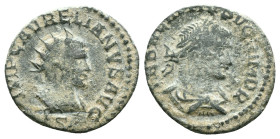 Aurelian and Vabalathus AD 270-275. Antioch Antoninianus Æ Reference : Condition: Very Fine 

Weight: 3,28 gr. Diameter: 19,4 mm