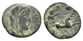 Roman Imperial Divus Constantine I. Died (337 AD). Kyzikos AE Follis Reference : Condition: Very Fine 

Weight: 1,59 gr. Diameter: 14,2 mm