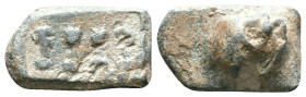 Byzantine Lead Seals. Circa 7th – 12th Century. Reference : Condition: Very Fine 

Weight: 6,25 gr. Diameter: 20,4 mm