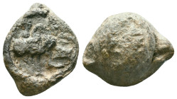 Byzantine Lead Seals. Circa 7th – 12th Century. Reference : Condition: Very Fine 

Weight: 16,8 gr. Diameter: 17,9 mm