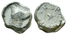 Byzantine Lead Seals. Circa 7th – 12th Century. Reference : Condition: Very Fine 

Weight: 7,53 gr. Diameter: 15,2 mm