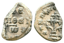 Byzantine Lead Seals. Circa 7th – 12th Century. Reference : Condition: Very Fine 

Weight: 3,95 gr. Diameter: 21,3 mm