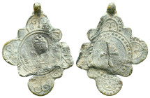 Byzantine Lead Seals. Circa 7th – 12th Century. Reference : Condition: Very Fine 

Weight: 3,70 gr. Diameter: 32,4 mm