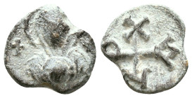 Byzantine Lead Seals. Circa 7th – 12th Century. Reference : Condition: Very Fine 

Weight: 4,21 gr. Diameter: 16,3 mm