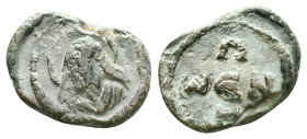 Byzantine Lead Seals. Circa 7th – 12th Century. Reference : Condition: Very Fine 

Weight: 3,54 gr. Diameter: 16,8 mm