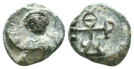 Byzantine Lead Seals. Circa 7th – 12th Century. Reference : Condition: Very Fine 

Weight: 6,47 gr. Diameter: 15,6 mm