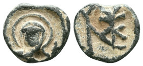 Byzantine Lead Seals. Circa 7th – 12th Century. Reference : Condition: Very Fine 

Weight: 3,90 gr. Diameter: 16,3 mm