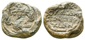 Byzantine Lead Seals. Circa 7th – 12th Century. Reference : Condition: Very Fine 

Weight: 16,4 gr. Diameter: 22,3 mm