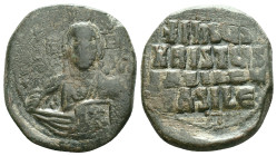 Anonymous (attributed to Constantine VIII). Ca. 1025-1028. Æ follis. Constantinople. + ЄMMΛ-HO[V]HΛ, barred IC XC across field, nimbate bust of Christ...