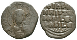 Anonymous (attributed to Constantine VIII). Ca. 1025-1028. Æ follis. Constantinople. + ЄMMΛ-HO[V]HΛ, barred IC XC across field, nimbate bust of Christ...