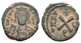 Tiberius II Constantine, AD.578-582. AE
"Repatinated"

Reference : Condition: Very Fine

Weight: 3,54 gr. Diameter: 17,8 mm