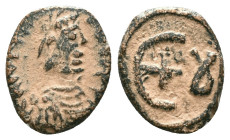 Byzantine Coins Ae
"Repatinated"

Reference : Condition: Very Fine

Weight: 2,03 gr. Diameter: 15,0 mm