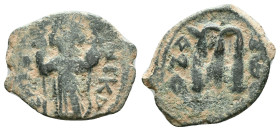 Umayyad Caliphate. Arab-Byzantine coinage (Pseudo-Byzantine types) . Circa 650s-660s. Æ Fals Reference : Condition: Very Fine 

Weight: 4,13 gr. Dia...