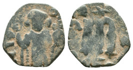 Umayyad Caliphate. Arab-Byzantine coinage (Pseudo-Byzantine types) . Circa 650s-660s. Æ Fals Reference : Condition: Very Fine 

Weight: 2,58 gr. Dia...