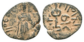 Arab-Byzantine, Umayyad Caliphate.
"Repatinated"

Reference : Condition: Very Fine

Weight: 0,84 gr. Diameter: 15,3 mm