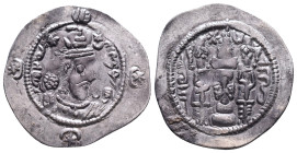 Sasanian Empire (224–651 CE)Silver Drahm AR Yazdegerd III (r. 632–651 CE) Reference: Condition: Very Fine

Weight: 4,07 gr. Diameter: 30,2 mm