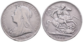 GREAT BRITAIN. Crown, 1900. London Mint. Victoria. PCGS AU-50. KM-783. A pleasing British Crown of 1897. Issued for queen Victoria, who ruled, 1837-19...