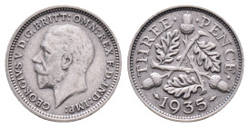 Great Britain, 3 Pence 1936Great Britain, 3 Pence 1936 Reference: Condition: Very Fine

Weight: 1,37 gr. Diameter: 16,1 mm