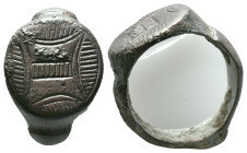 Bronze Ring Ae , Circa 10th-12th Century AD Reference : Condition: Very Fine

Weight: 10,4 gr. Diameter: 26,2 mm