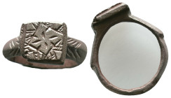 Bronze Ring Ae , Circa 10th-12th Century AD Reference : Condition: Very Fine

Weight: 6,15 gr. Diameter: 23,3 mm