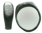 Bronze Ring Ae , Circa 10th-12th Century AD Reference : Condition: Very Fine

Weight: 4,60 gr. Diameter: 21,5 mm