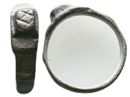 Bronze Ring Ae , Circa 10th-12th Century AD Reference : Condition: Very Fine

Weight: 2,69 gr. Diameter: 21,3 mm
