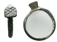 Bronze Ring Ae , Circa 10th-12th Century AD Reference : Condition: Very Fine

Weight: 2,01 gr. Diameter: 21,4 mm