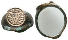 Bronze Ring Ae , Circa 10th-12th Century AD Reference : Condition: Very Fine

Weight: 5,34 gr. Diameter: 22,1 mm
