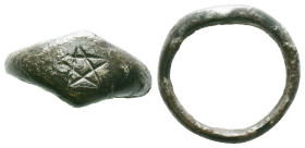 Bronze Ring Ae , Circa 10th-12th Century AD Reference : Condition: Very Fine

Weight: 5,27 gr. Diameter: 20,4 mm