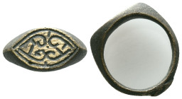 Bronze Ring Ae , Circa 10th-12th Century AD Reference : Condition: Very Fine

Weight: 9,98 gr. Diameter: 22,8 mm