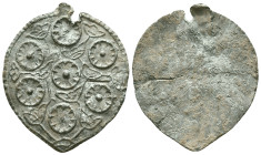 Silver Stamped Decorative Pendant Reference: Condition: Very Fine

Weight: 6,19 gr. Diameter: 37,0 mm