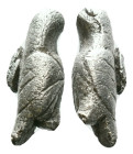 ANCIENT ROMAN SILVER EAGLE FIGURINE.(1st-2nd century).Ar. Reference: Condition: Very Fine

Weight: 0,88 gr. Diameter: 11,6 mm