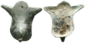 Roman bronze phallic pendant, likely associated with protective or apotropaic functions, commonly used by Roman legionaries and civilians alike. Such ...