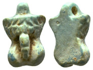 Roman stone phallic pendant, likely associated with protective or apotropaic functions, commonly used by Roman legionaries and civilians alike. Such p...
