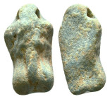 Roman stone phallic pendant, likely associated with protective or apotropaic functions, commonly used by Roman legionaries and civilians alike. Such p...