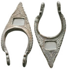 BYZANTINE BRONZE BELT BUCKLE.(5th-9th Century).Ae. Reference: Condition: Very Fine

Weight: 13,3 gr. Diameter: 57,2 mm