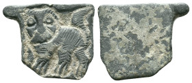 BYZANTINE BRONZE BELT BUCKLE.(5th-9th Century).Ae. Reference: Condition: Very Fine

Weight: 5,06 gr. Diameter: 22,4 mm