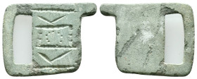 BYZANTINE BRONZE BELT BUCKLE.(5th-9th Century).Ae. Reference: Condition: Very Fine

Weight: 7,03 gr. Diameter: 31,2 mm