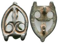 BYZANTINE BRONZE BELT BUCKLE.(5th-9th Century).Ae. Reference: Condition: Very Fine

Weight: 5,90 gr. Diameter: 31,8 mm