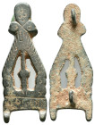BYZANTINE BRONZE BELT BUCKLE.(5th-9th Century).Ae. Reference: Condition: Very Fine

Weight: 8,11 gr. Diameter: 47,0 mm
