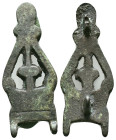 BYZANTINE BRONZE BELT BUCKLE.(5th-9th Century).Ae. Reference: Condition: Very Fine

Weight: 5,57 gr. Diameter: 42,2 mm
