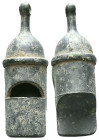 Roman bronze military whistle, commonly referred to as a legionary signal whistle. It was likely used by Roman officers or standard-bearers (signifers...
