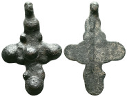 BYZANTINE EMPIRE.Bronze Cross.(8th-10th century).Ae. Reference: Condition: Very Fine

Weight: 7,18 gr. Diameter: 42,4 mm