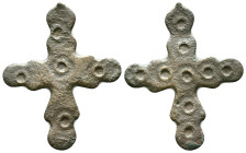 BYZANTINE EMPIRE.Bronze Cross.(8th-10th century).Ae. Reference: Condition: Very Fine

Weight:4,62 gr. Diameter:39,7 mm