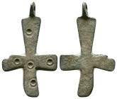 BYZANTINE EMPIRE.Bronze Cross.(8th-10th century).Ae. Reference: Condition: Very Fine

Weight: 2,58 gr. Diameter: 36,7 mm