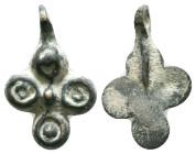 BYZANTINE EMPIRE.Bronze Cross.(8th-10th century).Ae. Reference: Condition: Very Fine

Weight: 2,98 gr. Diameter: 23,2 mm
