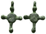 Medieval Bronze Cross Pendant (Lozenge-shaped Center)10th–12th century CE Reference: Condition: Very Fine

Weight: 1,42 gr. Diameter: 24,5 mm