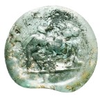 Byzantine Glass Pilgrim Token (Eulogia Disk) 6th–8th century AD Reference: Condition: Very Fine

Weight: 1,97 gr. Diameter: 19,0 mm