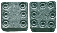 ANCIENT ISLAMIC BRONZE COMMERCİAL WEIGHTS (15th-19th).Ae. Reference: Condition: Very Fine

Weight:58,5 gr. Diameter:19,3 mm