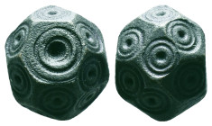 ANCIENT ISLAMIC BRONZE COMMERCİAL WEIGHTS (15th-19th).Ae. Reference: Condition: Very Fine

Weight: 14,5 gr. Diameter: 14,8 mm